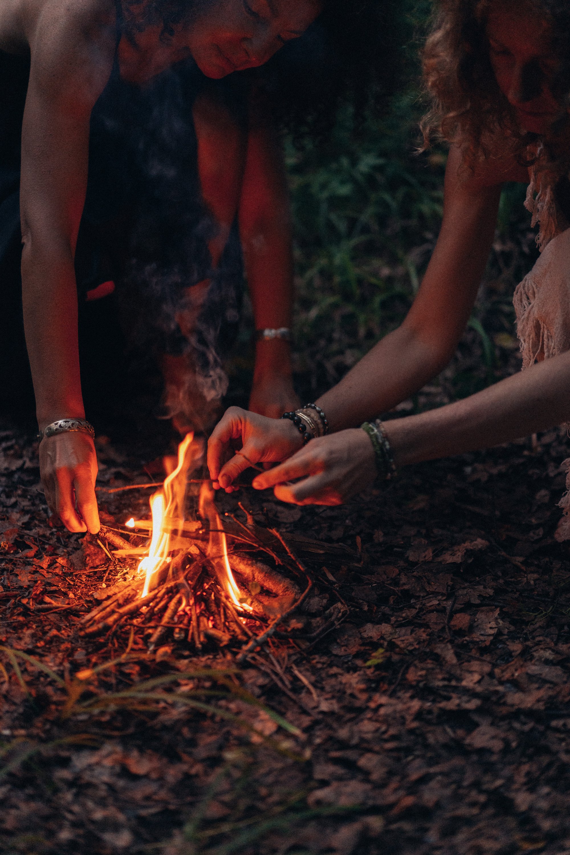 Women Performing Ritual in the Forest